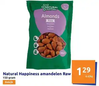 Action Natural Happiness amandelen Raw aanbieding