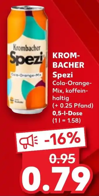 Kaufland DE Krombacher Spezi aanbieding