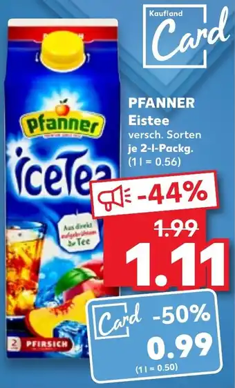 Kaufland DE PFANNER Eistee aanbieding