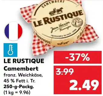 Kaufland DE LE RUSTIQUE Camembert 250g aanbieding