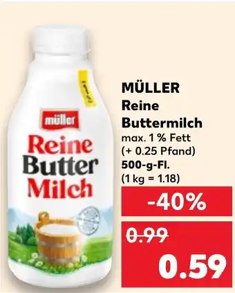 Kaufland DE MÜLLER Reine Buttermilch 500g aanbieding