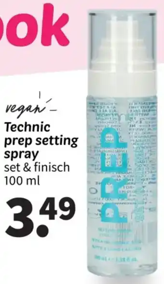 Wibra Technic prep setting spray set & finisch 100 ml aanbieding