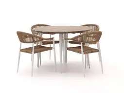 Kees Smit Manifesto Belpasso/Falcade Ø 115cm dining tuinset 5-delig stapelbaar aanbieding