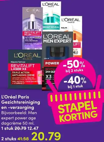 DA L'Oréal Paris Gezichtsreiniging en verzorging aanbieding