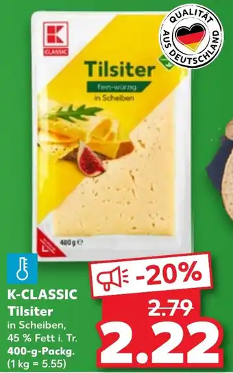 Kaufland DE K-CLASSIC Tilsiter 400g aanbieding