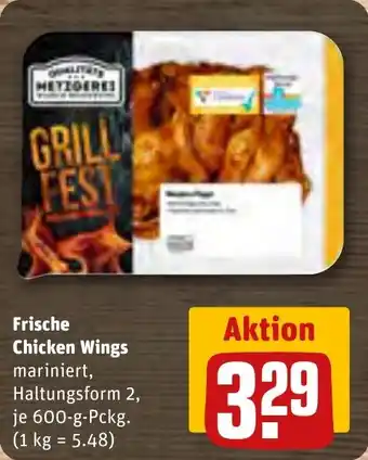 Rewe DE Frische Chicken Wings 600g aanbieding