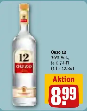 Rewe DE Ouzo 12 36% Vol. je 0,7L aanbieding