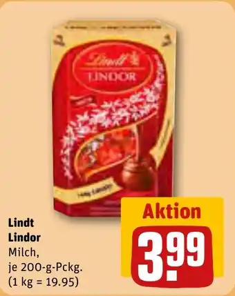 Rewe DE Lindt Lindor 200g aanbieding