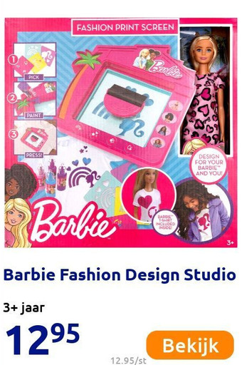 Action Barbie Fashion Design Studio aanbieding