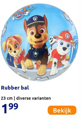 Action Rubber bal aanbieding