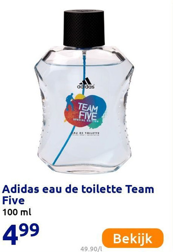 Action Adidas eau de toilette Team Five aanbieding