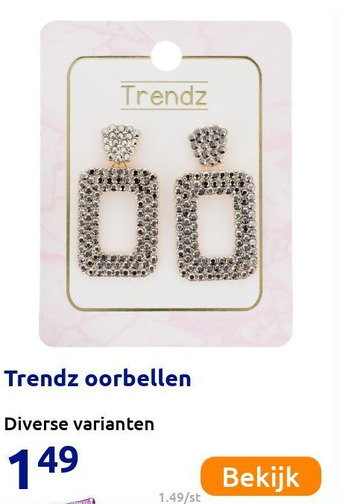 Action Trendz oorbellen aanbieding