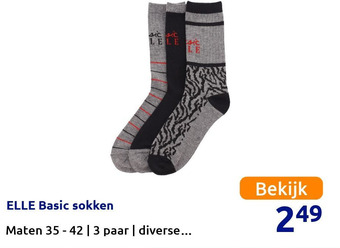 Action ELLE Basic sokken aanbieding