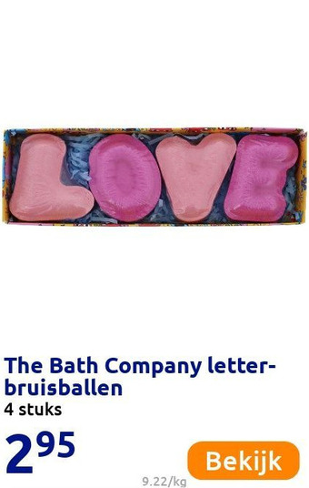 Action The Bath Company letter-bruisballen aanbieding