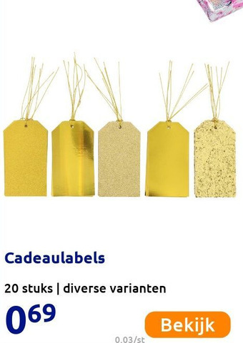 Action Cadeaulabels aanbieding