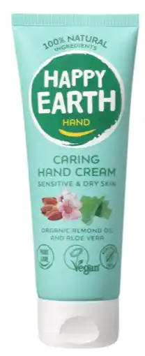 De Online Drogist Happy Earth Pure Caring Handcream aanbieding