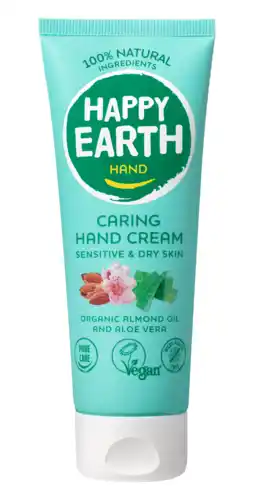 De Online Drogist Happy Earth Pure Caring Handcream aanbieding