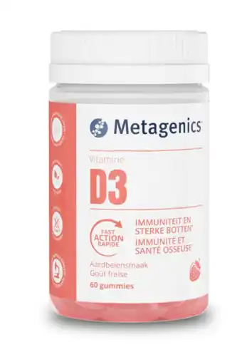 De Online Drogist Metagenics Vitamine D3 Gummies Aardbei aanbieding