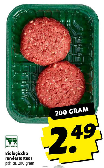 Boni Biologische rundertartar aanbieding