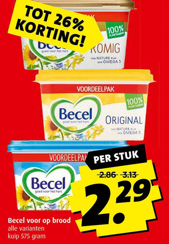 Boni Becel voor op brood aanbieding