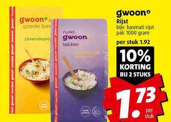 Boni gwoono Rijst WO aanbieding