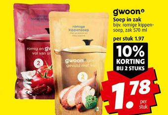 Boni gwoono Soep in zak aanbieding