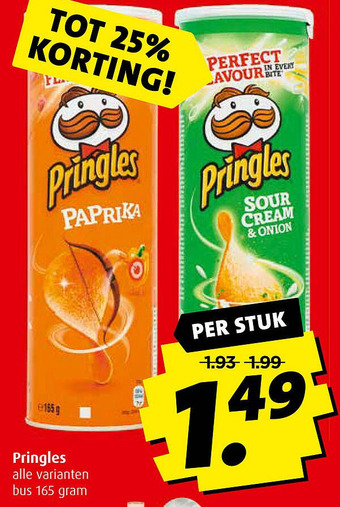 Boni Pringles aanbieding