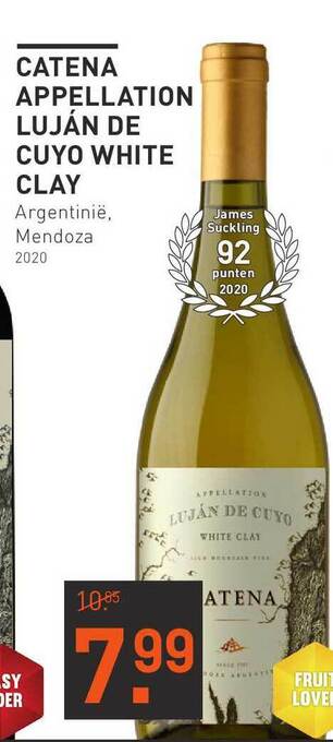 Gall & Gall Catena Appellation Luján De Cuyo White Clay Argentinië Mendoza 2020 aanbieding