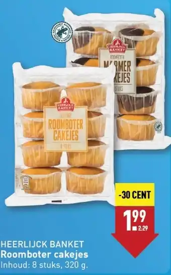 ALDI HEERLIJCK BANKET Roomboter cakejes, 320 g. aanbieding