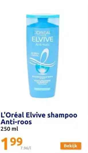 Action L'Oréal Elvive shampoo Anti-roos aanbieding
