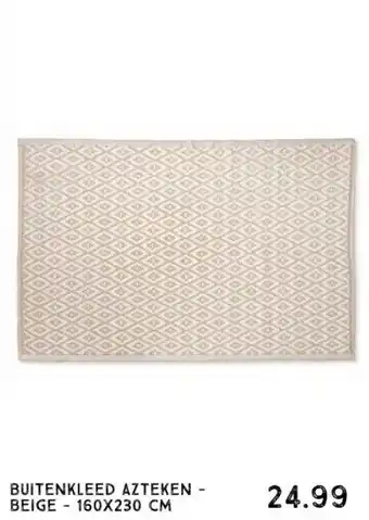 Xenos Buitenkleed azteken - beige - 160x230 cm aanbieding