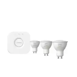 MediaMarkt Philips Hue Gu10-ledlampen En Bridge - Starterkit Slimme Verlichting Wit aanbieding