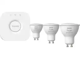 MediaMarkt Philips Hue Gu10-ledlampen En Bridge - Starterkit Slimme Verlichting Wit aanbieding
