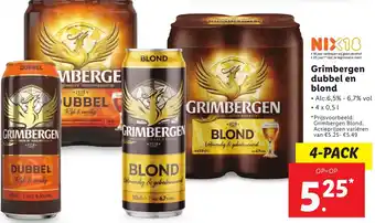 Lidl Grimbergen dubbel en blond aanbieding