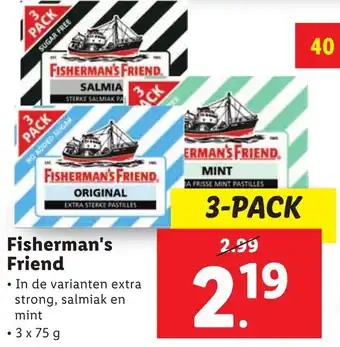 Lidl Fishermans friend 3 x 75g aanbieding