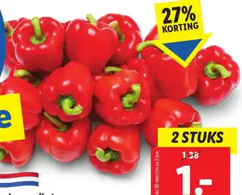 Lidl Rode paprikas aanbieding