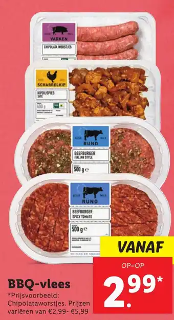 Lidl Bbq vlees aanbieding