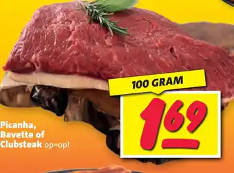 Nettorama Picanha, Bavette of Clubsteak aanbieding