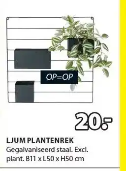 Jysk LJUM PLANTENREK aanbieding