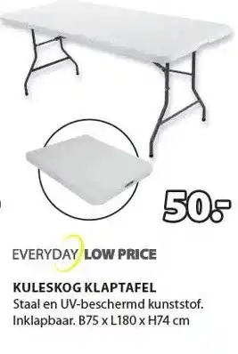 Jysk KULESKOG KLAPTAFEL aanbieding