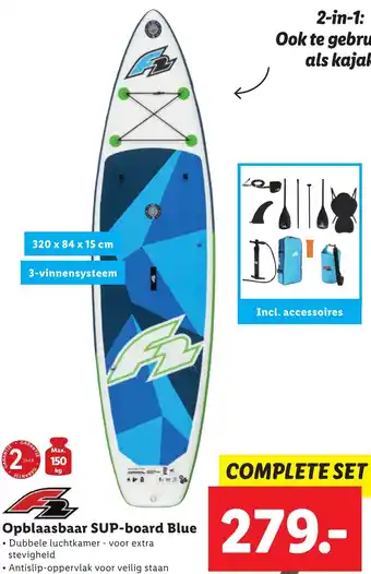 Lidl Opblaasbaar SUP-board Blue aanbieding