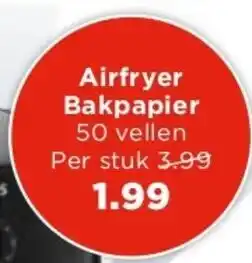 Vomar Voordeelmarkt Airfryer Bakpapier aanbieding