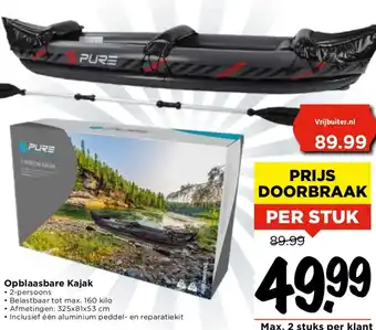 Vomar Voordeelmarkt Opblaasbare Kajak aanbieding