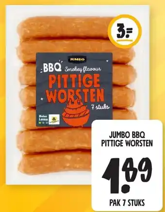 Jumbo BBQ PITTIGE WORSTEN aanbieding