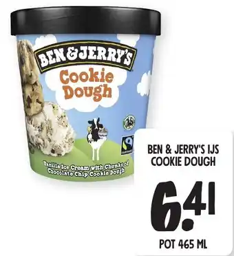 Jumbo BEN & JERRY'S IJS COOKIE DOUGH 465ml aanbieding