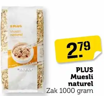 Coop PLUS Muesli naturel 1000g aanbieding