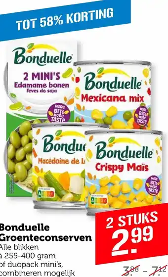 Coop Bonduelle Groenteconserven aanbieding