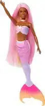 Bol.com Barbie Zeemeerminpop - Met roze haar - 38 cm - Barbiepop aanbieding