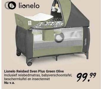 Van Asten BabySuperstore Lionelo Reisbed Sven Plus Green Olive aanbieding