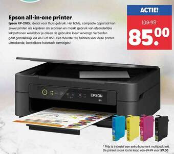 Plentyparts Epson All-In-One Printer Epson XP-2105 aanbieding